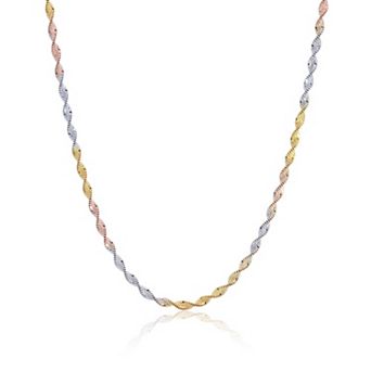 Tricolor Twist Chain Necklace