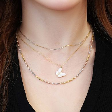 Tricolor Twist Chain Necklace