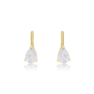 CZ Pear Drop Earrings