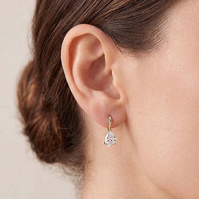CZ Pear Drop Earrings