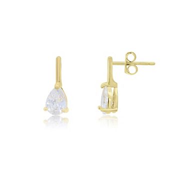 CZ Pear Drop Earrings