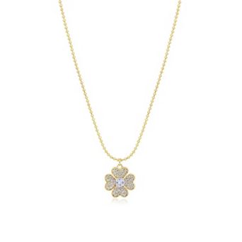 CZ Lucky Clover Necklace