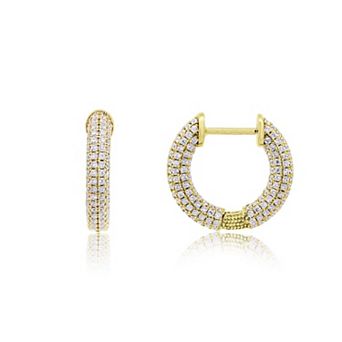 CZ Inside Out Hoop Earrings
