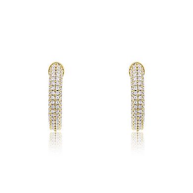 CZ Inside Out Hoop Earrings