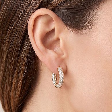 CZ Inside Out Hoop Earrings