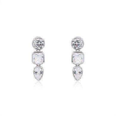 CZ Fancy Shape Drop Earrings