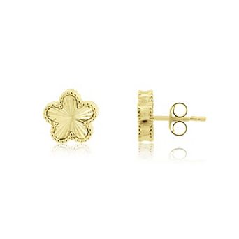 Fluted Flower Stud Earrings
