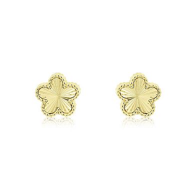 Fluted Flower Stud Earrings