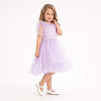 Dreamy Lilac Princess Tulle Birthday Dress for Girls
