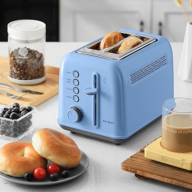 BUYDEEM DT620 Retro 2-Slice Toaster, 1.4-in. Wide Slots & 7 Shade Settings
