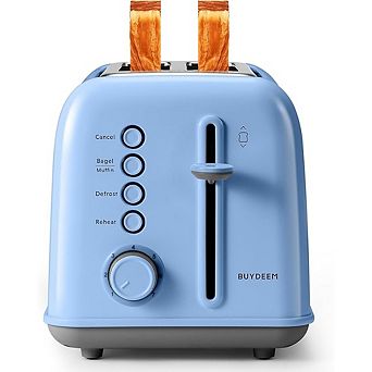 BUYDEEM DT620 Retro 2-Slice Toaster, 1.4 in Wide Slots & 7 Shade Settings