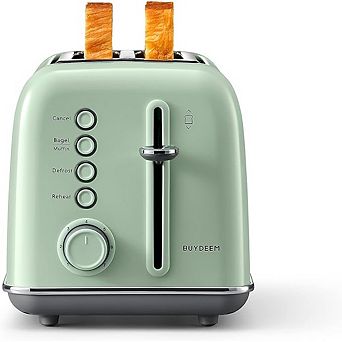 BUYDEEM DT620 Retro 2-Slice Toaster, 1.4 in Wide Slots & 7 Shade Settings