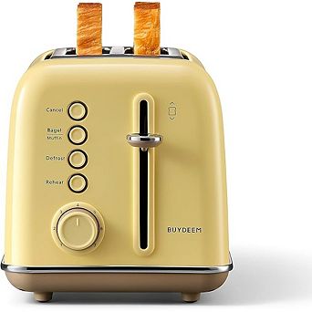 BUYDEEM DT620 Retro 2-Slice Toaster, 1.4 in Wide Slots & 7 Shade Settings