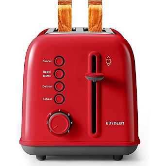 BUYDEEM DT620 Retro 2-Slice Toaster, 1.4 in Wide Slots & 7 Shade Settings