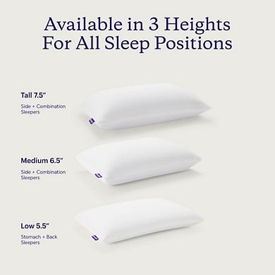 Purple Harmony Pillow Low 5.5 in H