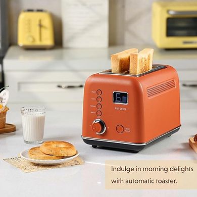 BUYDEEM DT730 2-Slice Motorized Toaster with LCD Timer, 9 Shade Settings