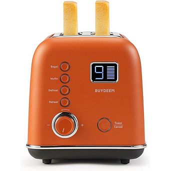 BUYDEEM DT730 2-Slice Motorized Toaster with LCD Timer, 9 Shade Settings
