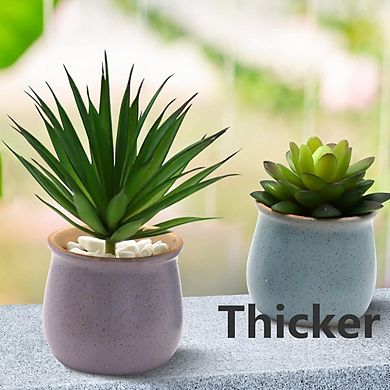 Artificial Succulent Set, Realistic Faux Hanging Decor for Home & Garden