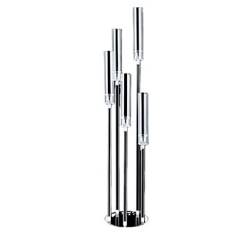 1 pc 45.7" Tall 5 Arm Acrylic Candelabra Centerpieces for Tables, Clear Candle Holder for Wedding