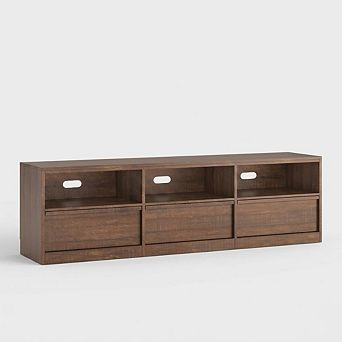 Mid Century Modern TV Stand, Wood Media Console Cabinet and Entertainment Center with Storage