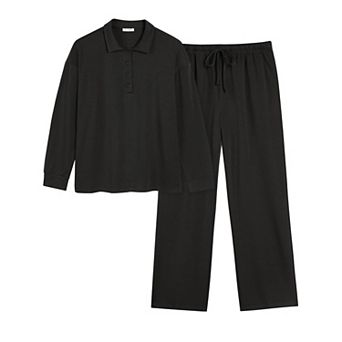Ekouaer Lounge Sets Two Piece Outfits Long Sleeve Top with Pants Sweatsuit Tracksuit