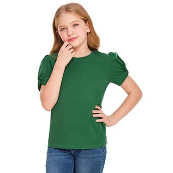 Arshiner Girls T Shirts Twist Short Sleeve Summer Shirts Fashion Crewneck Tops Tee Blouse