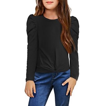 Arshiner Girls Long Sleeve Shirt Fall Puff Sleeve Cute Tunic Dressy Tee Tops T Shirts