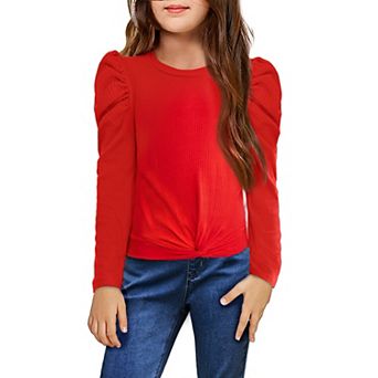 Arshiner Girls Long Sleeve Shirt Fall Puff Sleeve Cute Tunic Dressy Tee Tops T Shirts