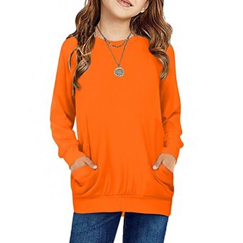 Arshiner Long Sleeve Shirts For Teen Girls With Pockets Raglan Casual Girls Leopard Long Sleeve