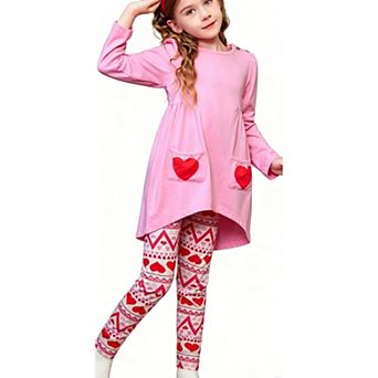 Arshiner Little Girls Outfits Cute Clothing Sets Long Sleeve Pants Sets With Pockets