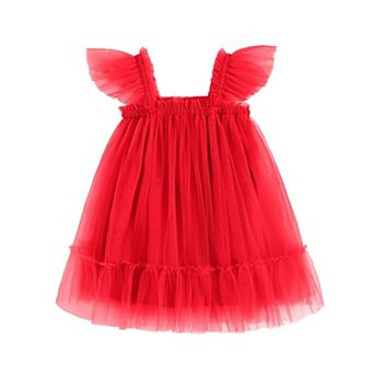 Arshiner Toddler Tutu Dress For Girls Layered Tulle Ruffle Dresses First Birthdaypink Dress