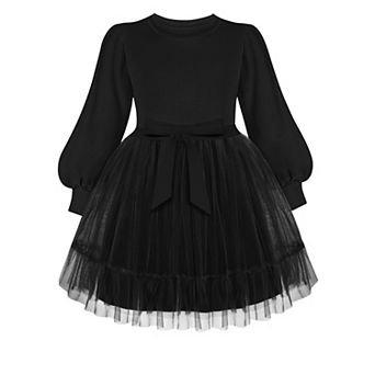 Arshiner Toddler Sweater Tulle Dress Long Sleeves Fall Winter Tutu Party Formal Holiday Christmas