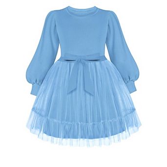 Arshiner Toddler Sweater Tulle Dress Long Sleeves Fall Winter Tutu Party Formal Holiday Christmas