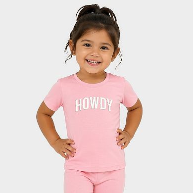 Howdy Arched Puff - Toddler Crew Shorts Set