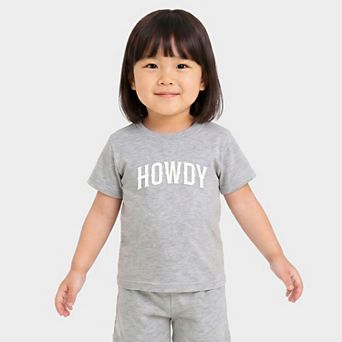 Howdy Arched Puff - Toddler Crew Shorts Set