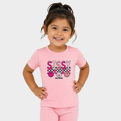 SmileyWorld Sissy Checkered - Toddler Crew Shorts Set