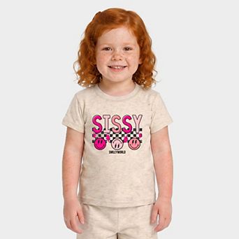 SmileyWorld Sissy Checkered - Toddler Crew Shorts Set