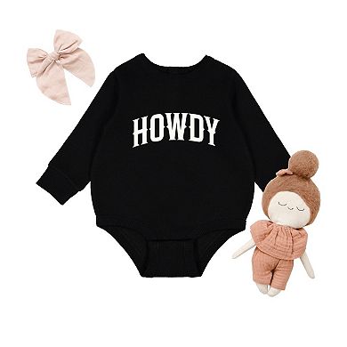 Howdy Arched Puff - Infant Fleece BodySuit