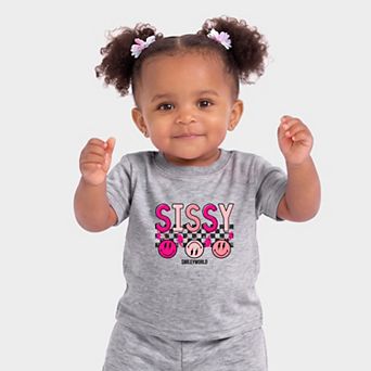 SmileyWorld Sissy Checkered - Infant Jogger Pant Crew Set