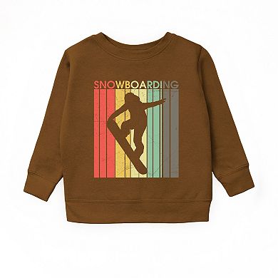 Snowboarding Silhouette Colorful Lines - Youth Graphic Sweatshirt