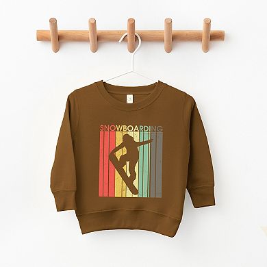 Snowboarding Silhouette Colorful Lines - Youth Graphic Sweatshirt