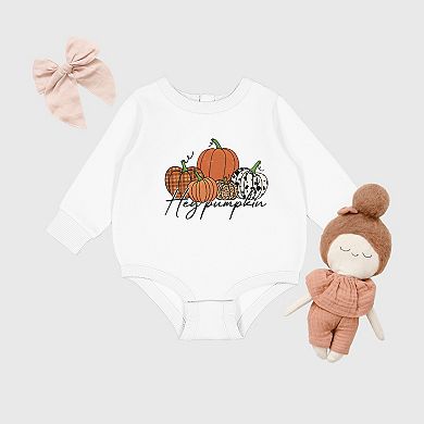 Hey Pumpkin Cursive - Infant Fleece BodySuit