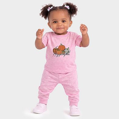 Hey Pumpkin Cursive - Infant Jogger Pant Crew Set