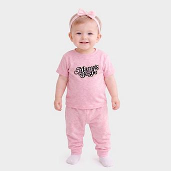 Mama's Little Bestie - Infant Jogger Pant Crew Set