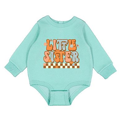 Little Sister Checkered - Infant Fleece BodySuit
