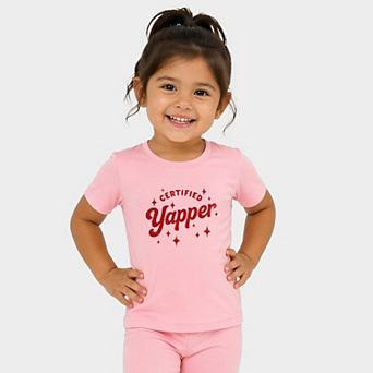 Certified Yapper Stars Distressed - Toddler Crew Shorts Set