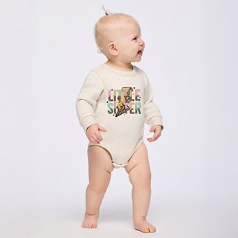 Little Sister Lightning Bolt - Infant Fleece BodySuit
