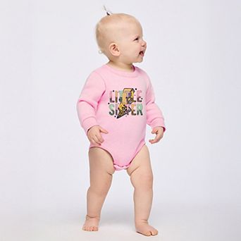 Little Sister Lightning Bolt - Infant Fleece BodySuit