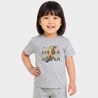 Little Sister Lightning Bolt - Toddler Crew Shorts Set