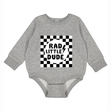 Rad Little Dude Checkered - Infant Fleece BodySuit